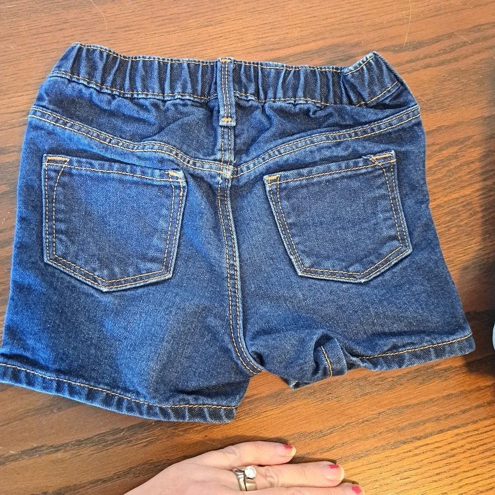 Old Navy Kids 4T Denim Shorts Bundle 3 Pack Light Medium Dark Wash Elastic Waist